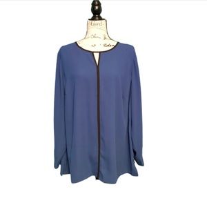 Talbots long sleeve blue blouse size 1X NWT
